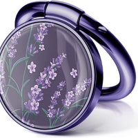 Electroplated Metal Floral Phone Ring Holder with Resin Drip Adhesive