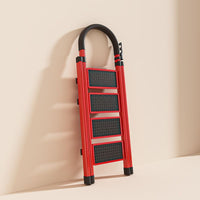 Foldable Carbon Steel A-Frame Ladder, Portable Multi-functional Telescopic Step Stool for Home and Indoor Use