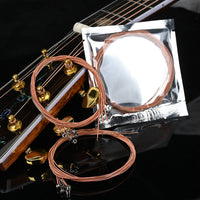 Acoustic Guitar Strings Red Copper Ball-End Individual Strings for Replacement or Bulk