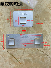 Stainless Steel Adhesive Hooks for Bathroom Kitchen, No-Drill Wall Mount Hanger Clips