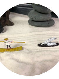 Zen Garden Miniature Boat Ornaments for Micro Landscape Decor