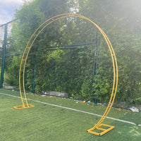 Round Wedding Arch Backdrop Stand for Ceremony Decoration, Metal Balloon Arch Frame