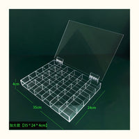 Clear Acrylic Divided Storage Box with Lid for Jewelry and Small Items