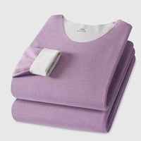Women's Thermal Underwear Set, Seamless Fleece Lined Self-Heating Top and Bottoms