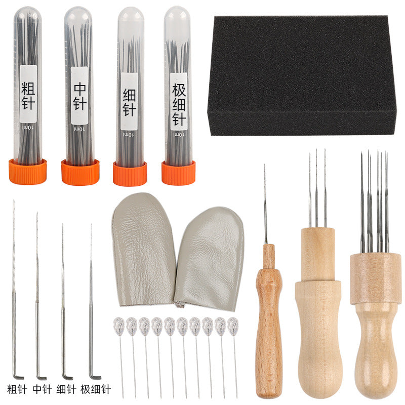 Wool Felting Needle Tool Kit with Foam Mat and Multi-Needle Holders