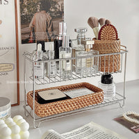 Bathroom Stainless Steel Storage Rack Countertop Organizer for Cosmetics and Toiletries