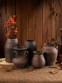 Chinese Retro Ceramic Vase for Hydroponic or Dried Flowers, Living Room Decor