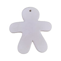 Christmas Ceramic Snowflake & Gingerbread Man Ornaments for DIY Crafting