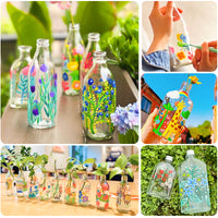 DIY Hand-Painted Glass Bottle Craft Kit for Kids - Creative Painting & Graffiti Lucky Star Bottle