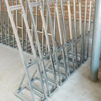 Adjustable Galvanized Steel Banner Stand for Weddings, Events, and Advertising Displays