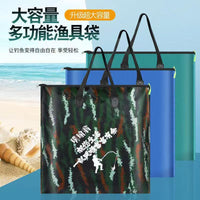 Portable Thickened Fishing Bag Multi-functional Foldable Handbag Waterproof Fishing Tackle Storage for Outdoor Fishing