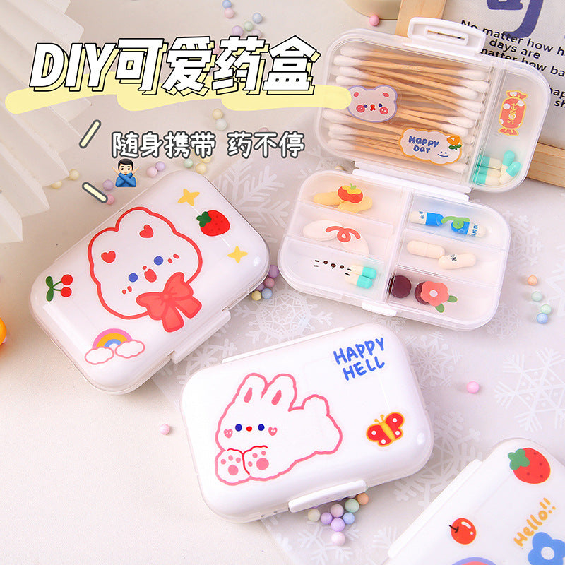 Portable Travel Pill Organizer with Multiple Compartments
