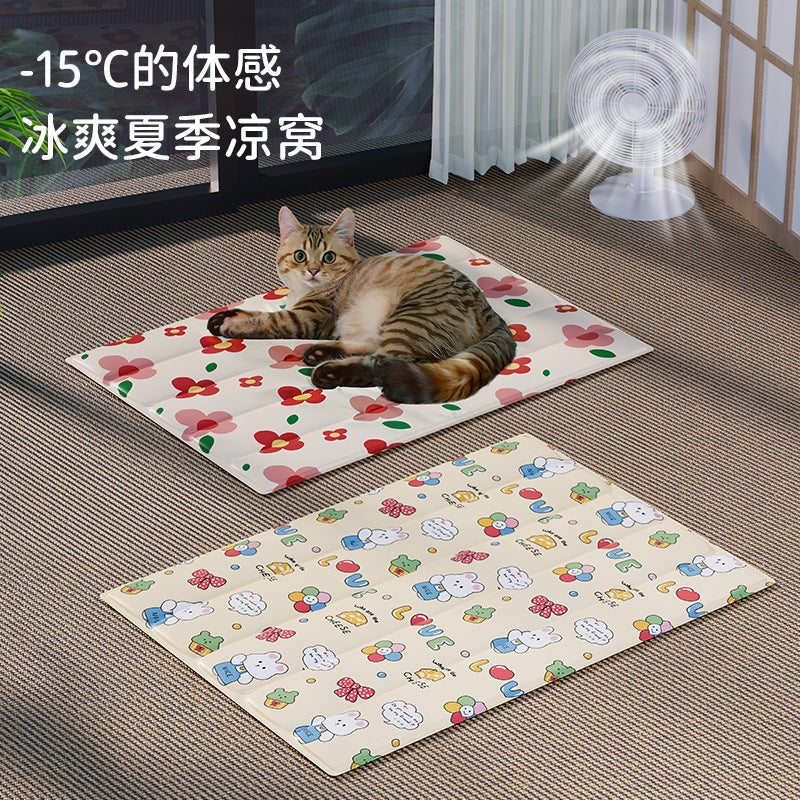 Pet Cooling Mat for Cats and Dogs, All-Season Sleep Pad, Summer Ice Pad for Pet Beds