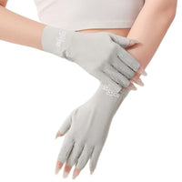 UV Protection Half-Finger Ice Silk Gloves for Cycling and Outdoor Activities