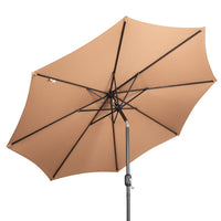 Outdoor Patio Umbrella with Rotatable Pole and Base for Garden Balcony