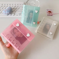 INS Glitter M5 Transparent 3-inch Loose-leaf Photo Album for Kpop Photocards & Instax Mini