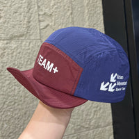 American Style Color Block Letter Print Quick Dry Lightweight Breathable Sports Cap with Rollable Brim