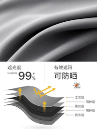Blackout Curtain Liner for Windows, Detachable Sunshade and Thermal Insulation, Bedroom