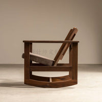 American Country Style Solid Wood Rocking Chair for Living Room, Patio, and Balcony