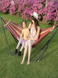 Foldable Hammock Stand with Optional Canvas Hammock, Indoor/Outdoor Multi-functional Support Frame