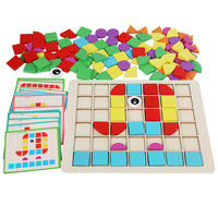 Wooden Creative Shape Puzzle Montessori Educational Toy for Kids