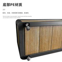 Outdoor WPC Planter Box for Garden Patio Balcony, Weather-Resistant Wood-Plastic Composite Flower Box