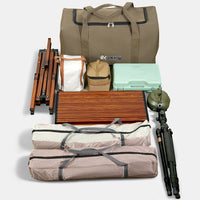 ROOK Outdoor Canvas Storage Bag for Camping Gear, Foldable Table & Chair Organizer, Large Capacity Travel Duffel