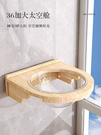 Petbea Wall-Mounted Cat Climbing Frame with Suction Cup Space Capsule for Windows and Tiles