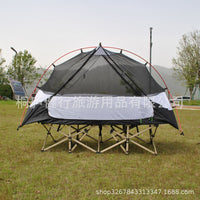 Lightweight 2-in-1 Double-Layer Rainproof Off-Ground Tent for Single Person, Office Tent (Bed Not Included)