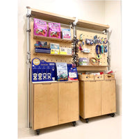 Modern Stainless Steel Birch Plywood Display Cabinet with Pegboard for Retail Stores