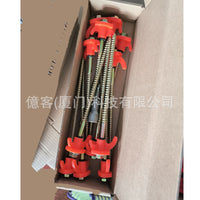 Hexagonal Spiral Fluorescent Tent Stakes for Outdoor Camping - Carbon Steel, Orange/Green