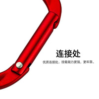D-Ring Aluminum Alloy Carabiner Clip for Outdoor Backpacks and Keychains
