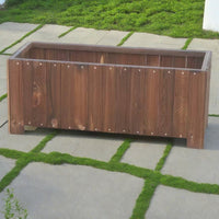 Durable Outdoor Wooden Planter Box for Garden Patio, Moisture-proof and Rot-Resistant