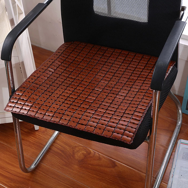 Bamboo Mahjong Mat Seat Cushion for Office Chair Car Sofa Summer Cooling Pad