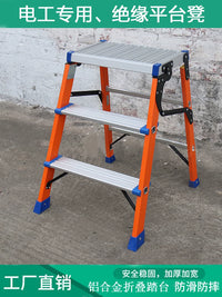 Foldable Portable Aluminum Alloy Work Platform Ladder for Car Washing, Household Insulation, and Engineering Tasks