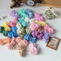 Vintage Wrinkled Faux Silk Ribbon for Crafts and Doll Clothes, 4.9m