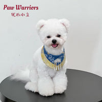 Pet Bandana Scarf Collar Bow Tie for Dogs - Palace Style Trendy Autumn/Winter Accessory