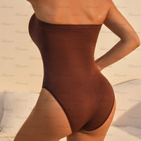 Plus Size Seamless Strapless Shapewear Bodysuit Tummy Control Waist Trainer