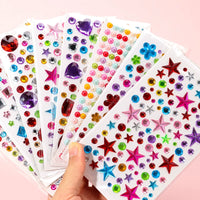 Kids' 3D Gemstone Stickers for Decoration and Reward - Cartoon Princess Design