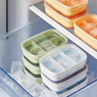Food-Grade Silicone Ice Cube Tray with Soft Bottom for Easy Release, Refrigerator Ice Maker Mold
