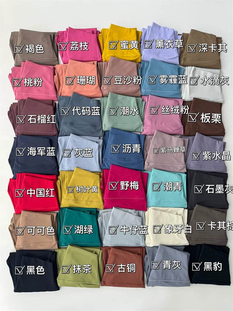 27-Color Seamless High-Waisted Yoga Pants for Women, Skin-Friendly, Nude Feel, High-Elasticity, Slimming 9/10 Length