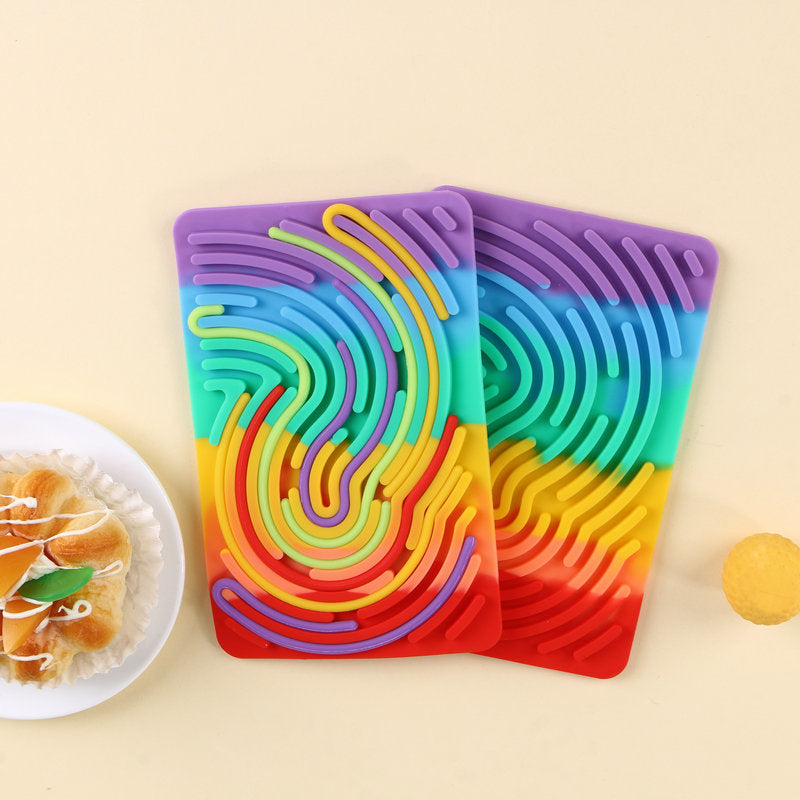 Sensory Activity Board Silicone Stress Relief Toy for Kids and Adults
