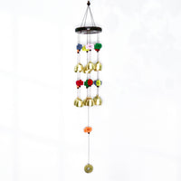 Wooden Colorful Fish Wind Chime with Aluminum Tubes