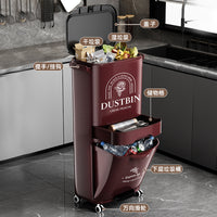 Kitchen Waste Bin with Large Capacity, Dry/Wet Separation, Tall Design, No Bending