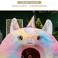 Cartoon Animal U-Shaped Neck Pillow for Travel and Office Napping
