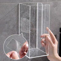 Wall-Mounted Transparent Acrylic Tissue Dispenser for Bathroom and Vanity