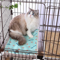 Summer Ice Silk Pet Cooling Mat for Cat Cages and Platforms, Tie-On Design