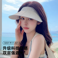 UV Protection Sun Visor with Extended Brim and Breathable Mesh for Outdoor Activities