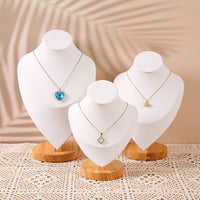 Wooden Mannequin Necklace Display Stand for Jewelry Store Window and Countertop