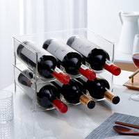 PET Clear Stackable Wine Bottle & Drink Storage Rack
